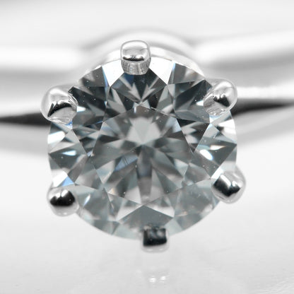 Tiffany & Co. Solitaire Size 7.5 Ring 0.53Ct Vs1/I/3Ex Pt950 Platinum Diamond