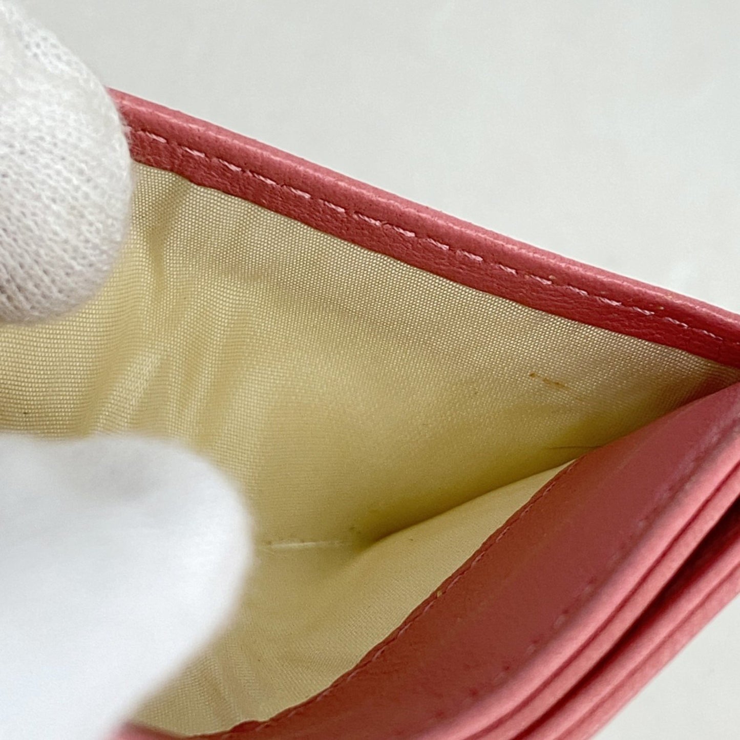 Chanel Matelasse Business Card Case In Lambskin