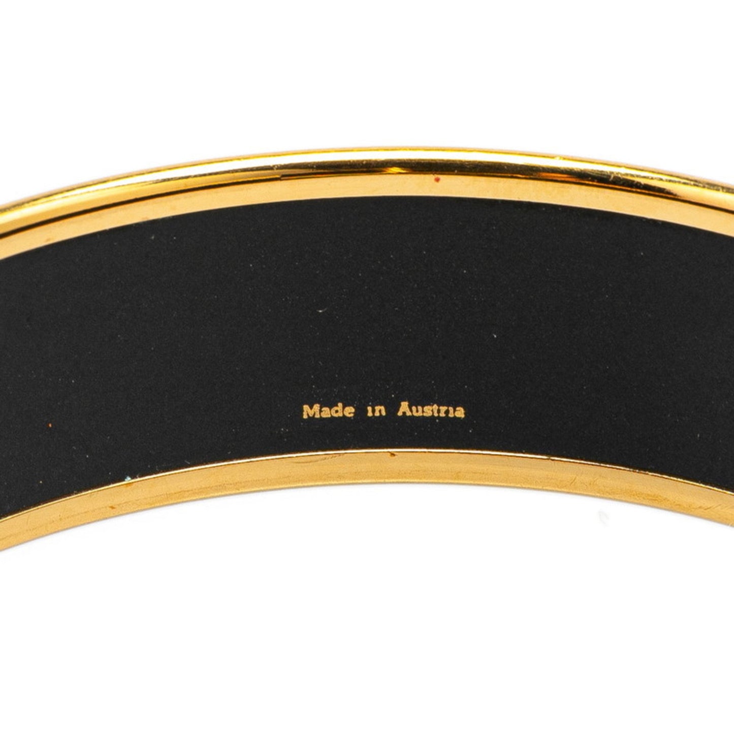 Hermes Gm Emaille Bangle In Gold