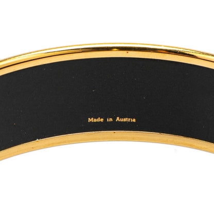 Hermes Gm Emaille Bangle In Gold