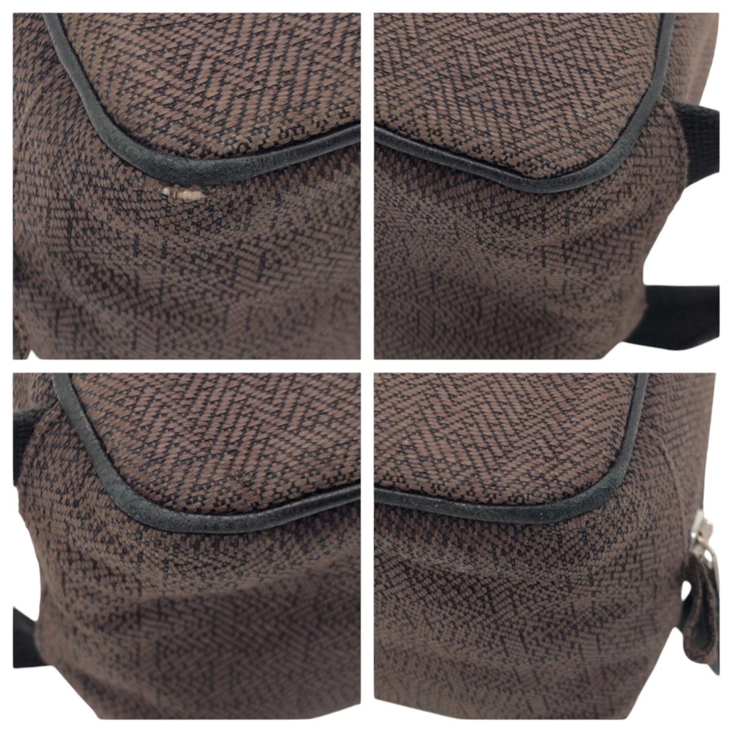 Hermes Globe Trotter Mm Brown Silver Hardware Cotton Pouch Bag