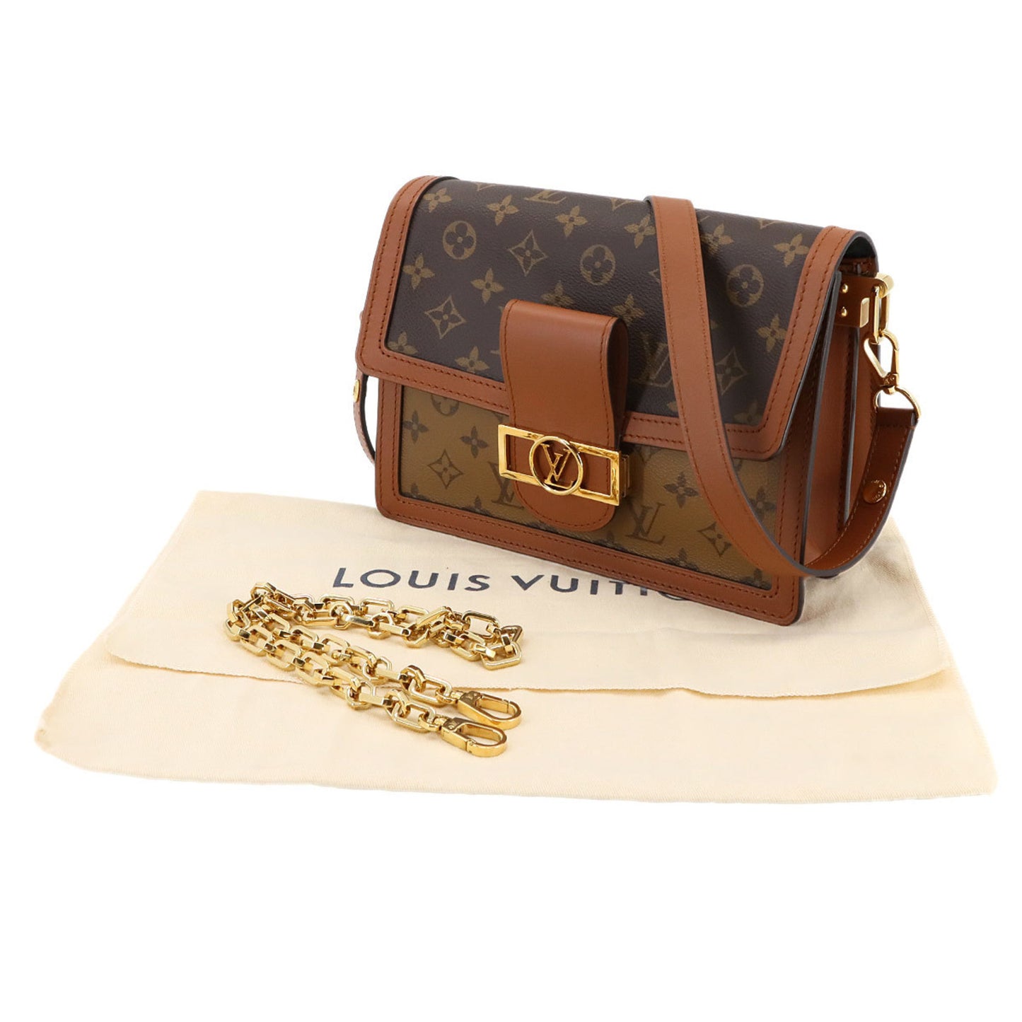 Louis Vuitton Monogram Reverse Dauphine Mm Shoulder Bag