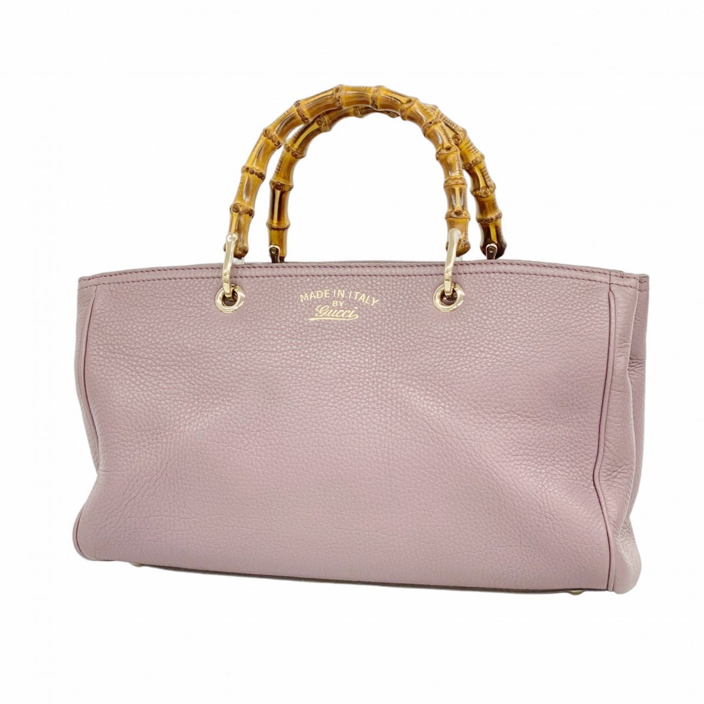 Gucci Bamboo Handbag 323660 Leather Purple