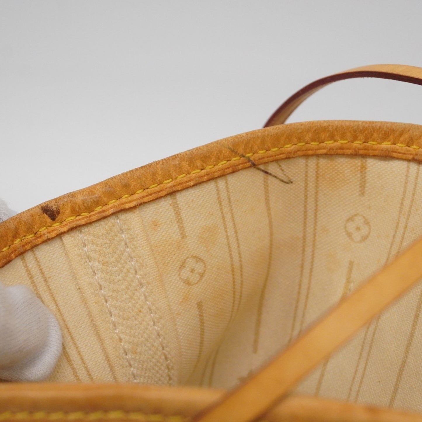 Louis Vuitton Damier Azur Neverfull Mm Tote Bag N51107 White