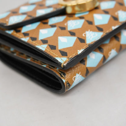 Fendi F Is Leather Tri-Fold Wallet