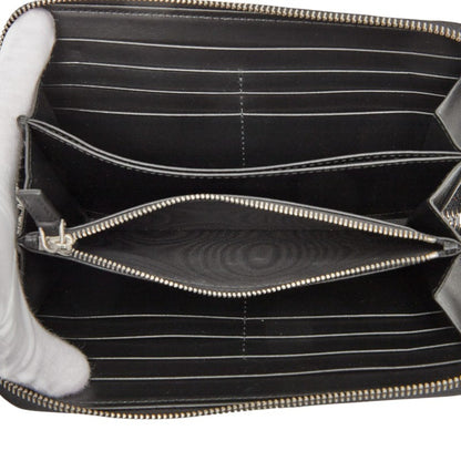 Prada Logo Long Wallet With Round Zipper