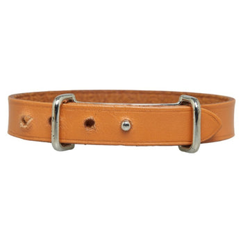 Hermes Api2 Bracelet Silver Brown Metal Leather