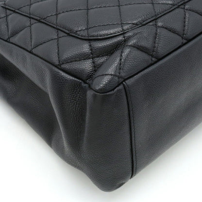 Chanel Chanel Matelasse Coco Mark Chain Tote Bag Shoulder Caviar Skin Leather Black A50995