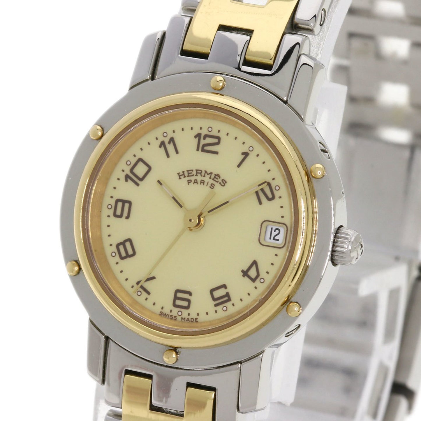 Herms Cl4.220 Clipper Watch With New Buckle