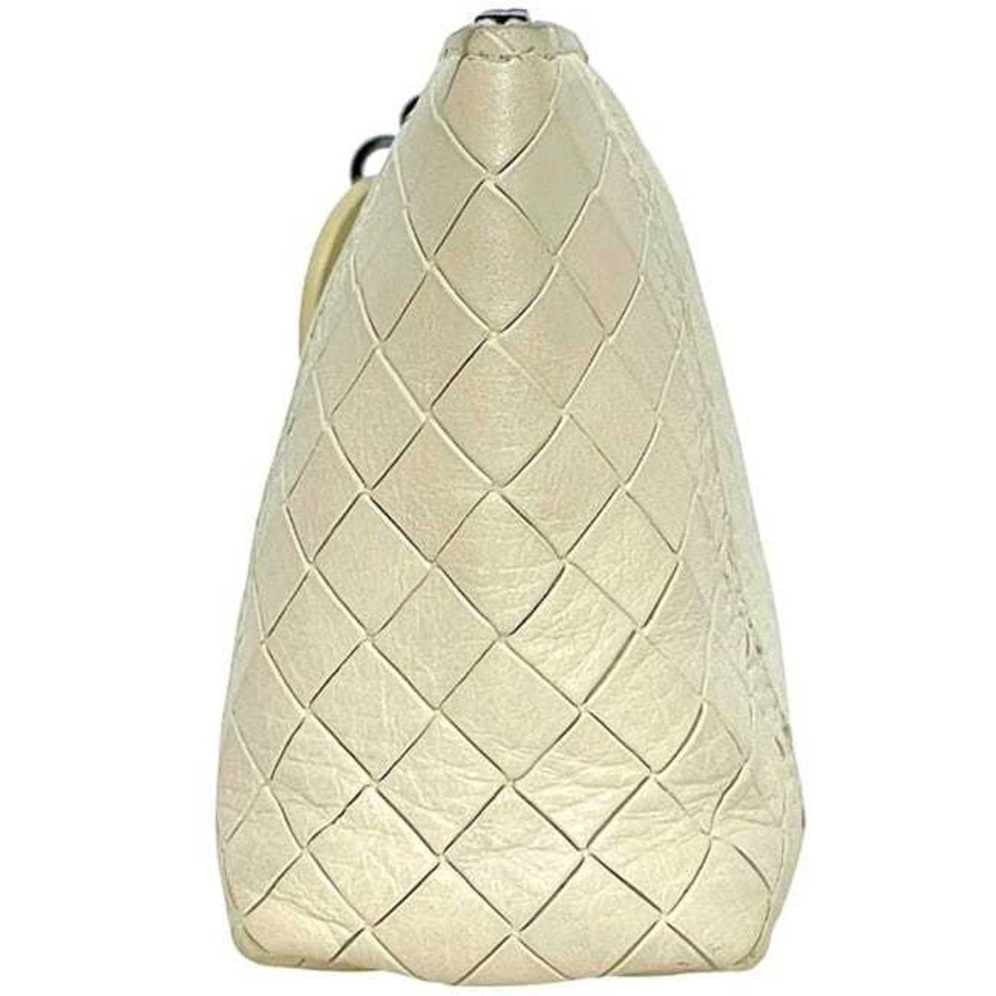 Bottega Veneta Pouch Ec-24437 White Intrecciato Mirage Leather Bottega Veneta Butterfly
