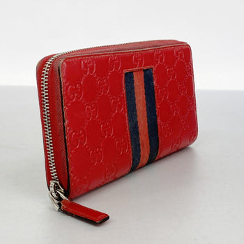 Gucci Long Wallet Guccissima 408831 Leather Red