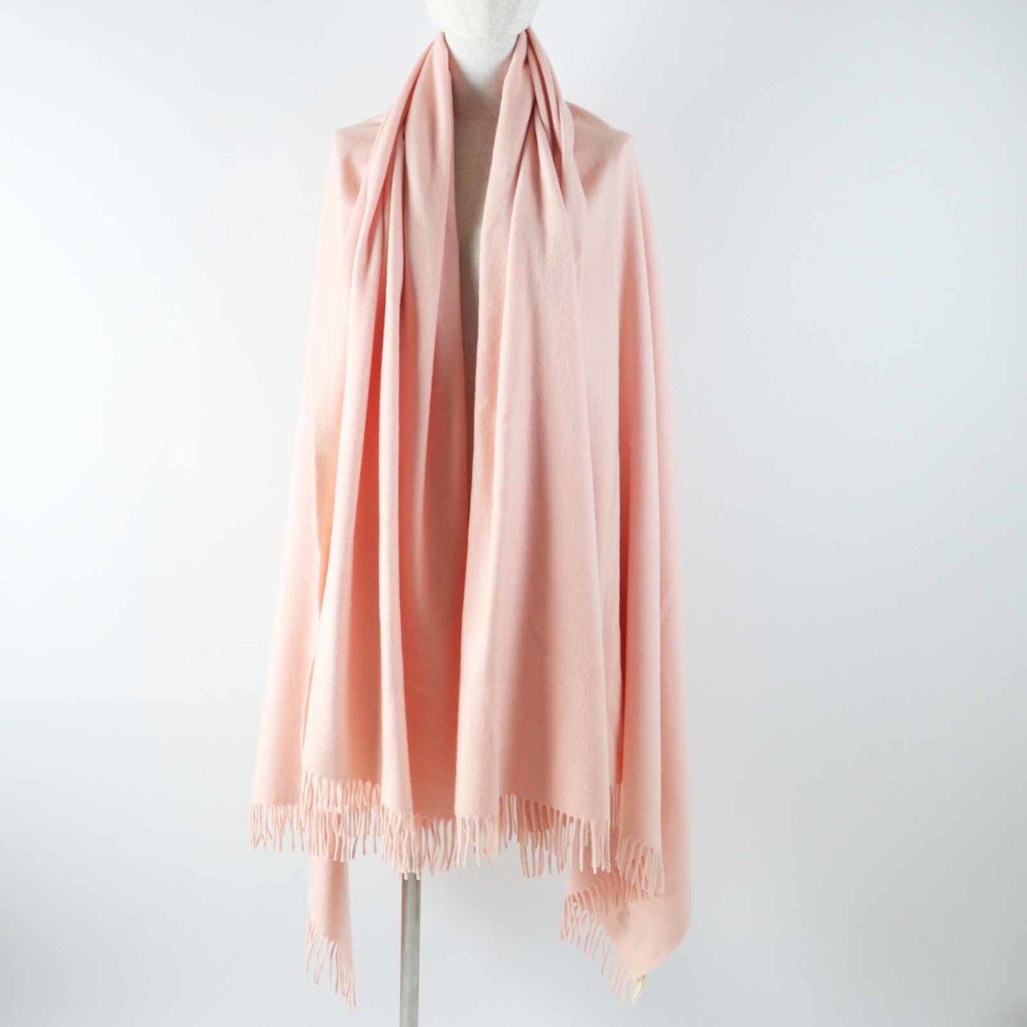 Hermes 100% Cashmere Shawl With Embroidered Logo