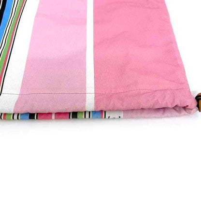 Loewe Bag Ec-22948 Pink Stripe Large Canvas Leather 691910 Clutch Pouch