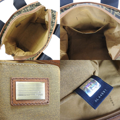 Fendi 7Va158 2Way Handbag Zucca Shoulder Nylon Leather Gold Hardware 2Way Hand Bag Canvas Brown
