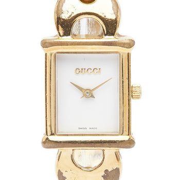 Gucci 1800L Quartz Watch With White Dial And Stainless Steel