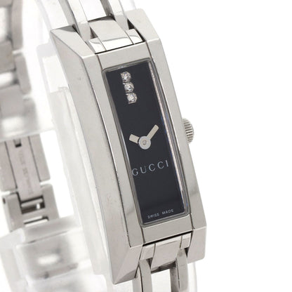 Gucci 110 Square Face 3P Diamond Watch Stainless Steel Ss