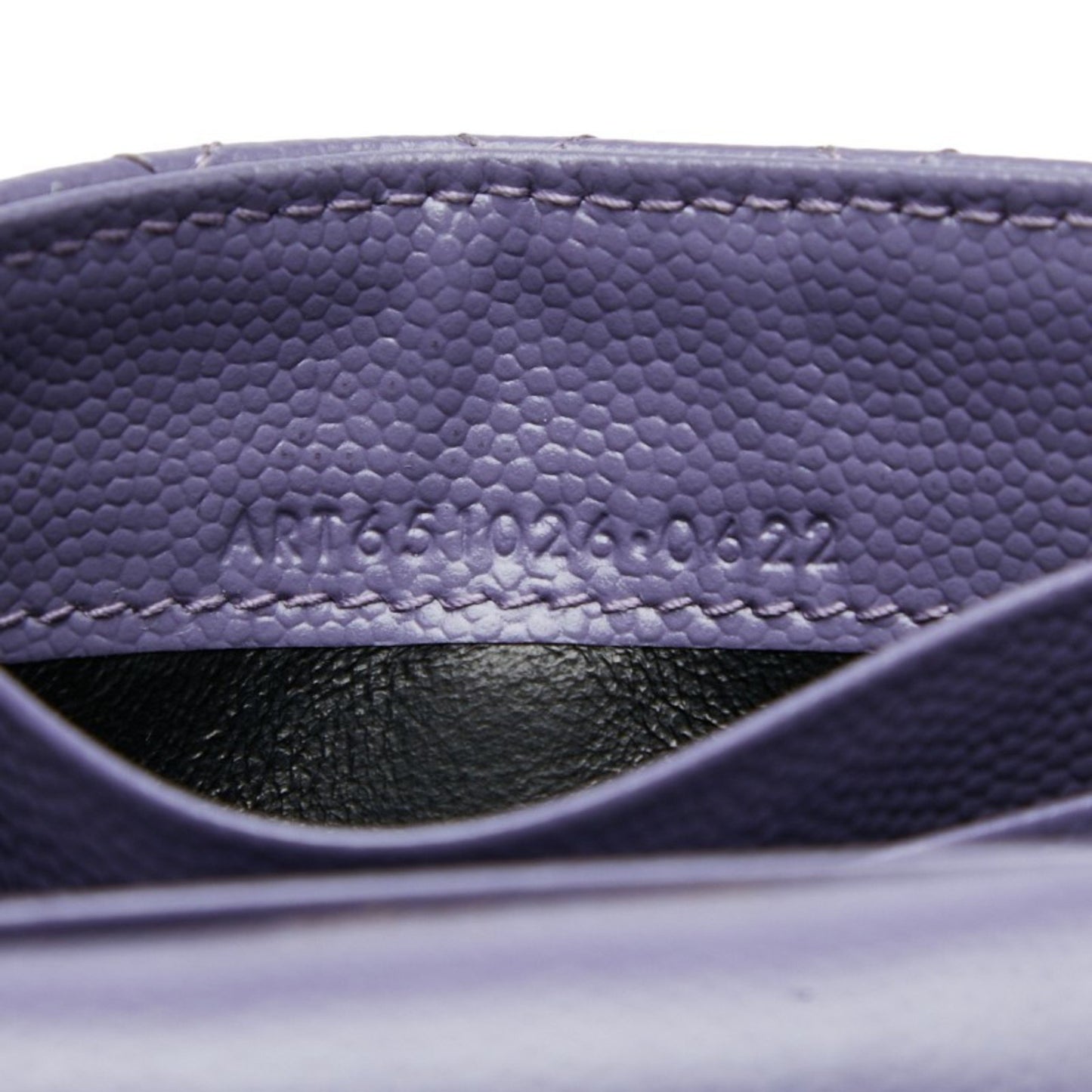 Saint Laurent Ysl Envelope Business Card Case 651026 Purple Leather