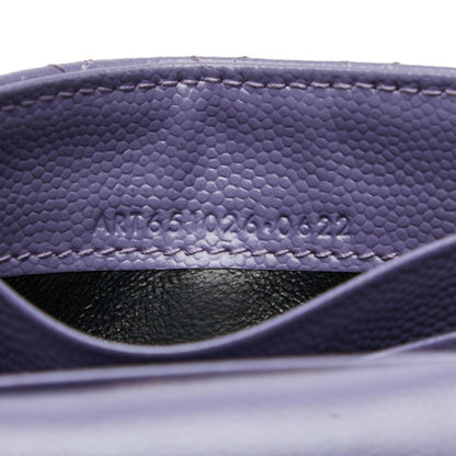 Saint Laurent Ysl Envelope Business Card Case 651026 Purple Leather