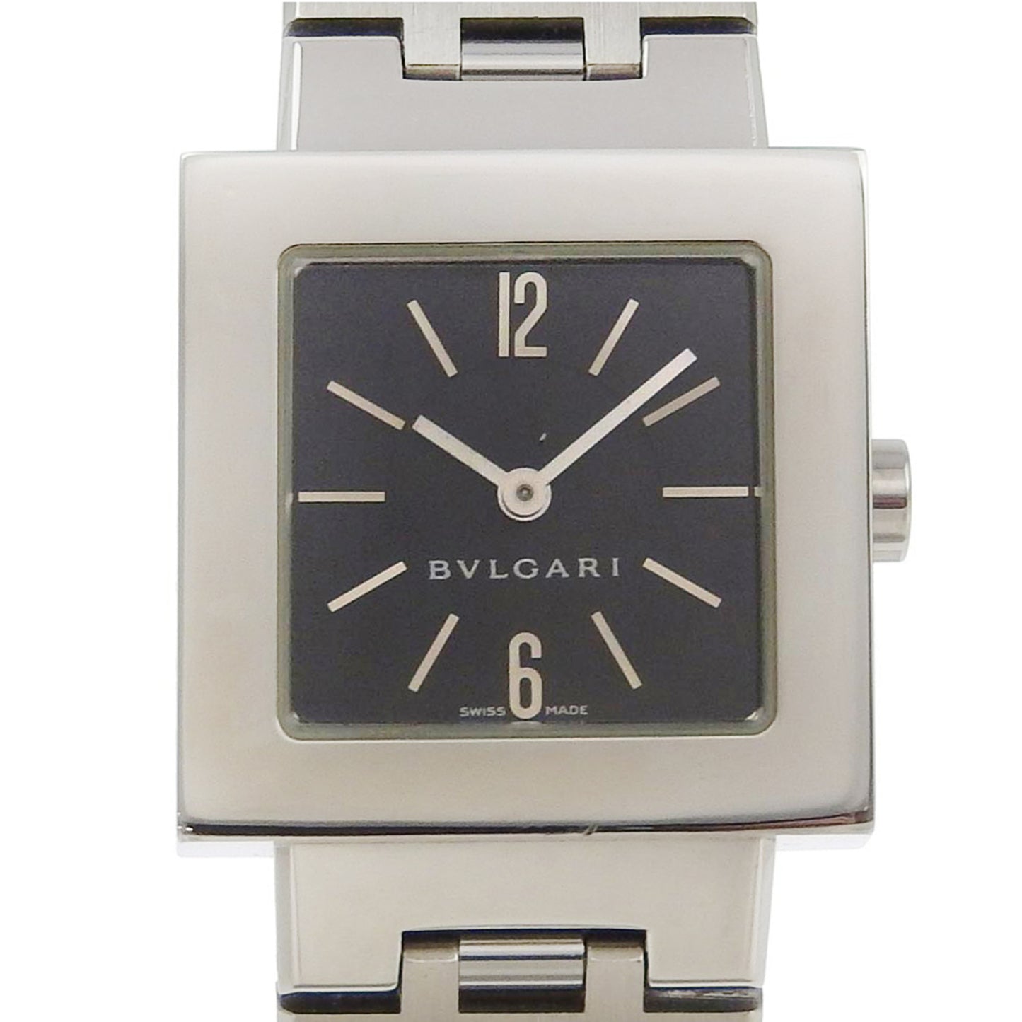Bvlgari Quadrado Sq22Ss Stainless Steel Watch With Quartz Movement