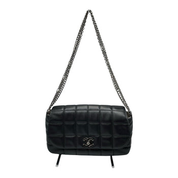 Chanel Chocobar Handbag In Black Lambskin