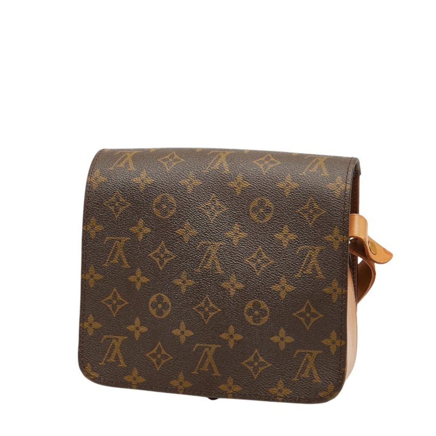 Louis Vuitton Monogram Carte Cher Mm Crossbody Shoulder Bag M51253 Brown Leather