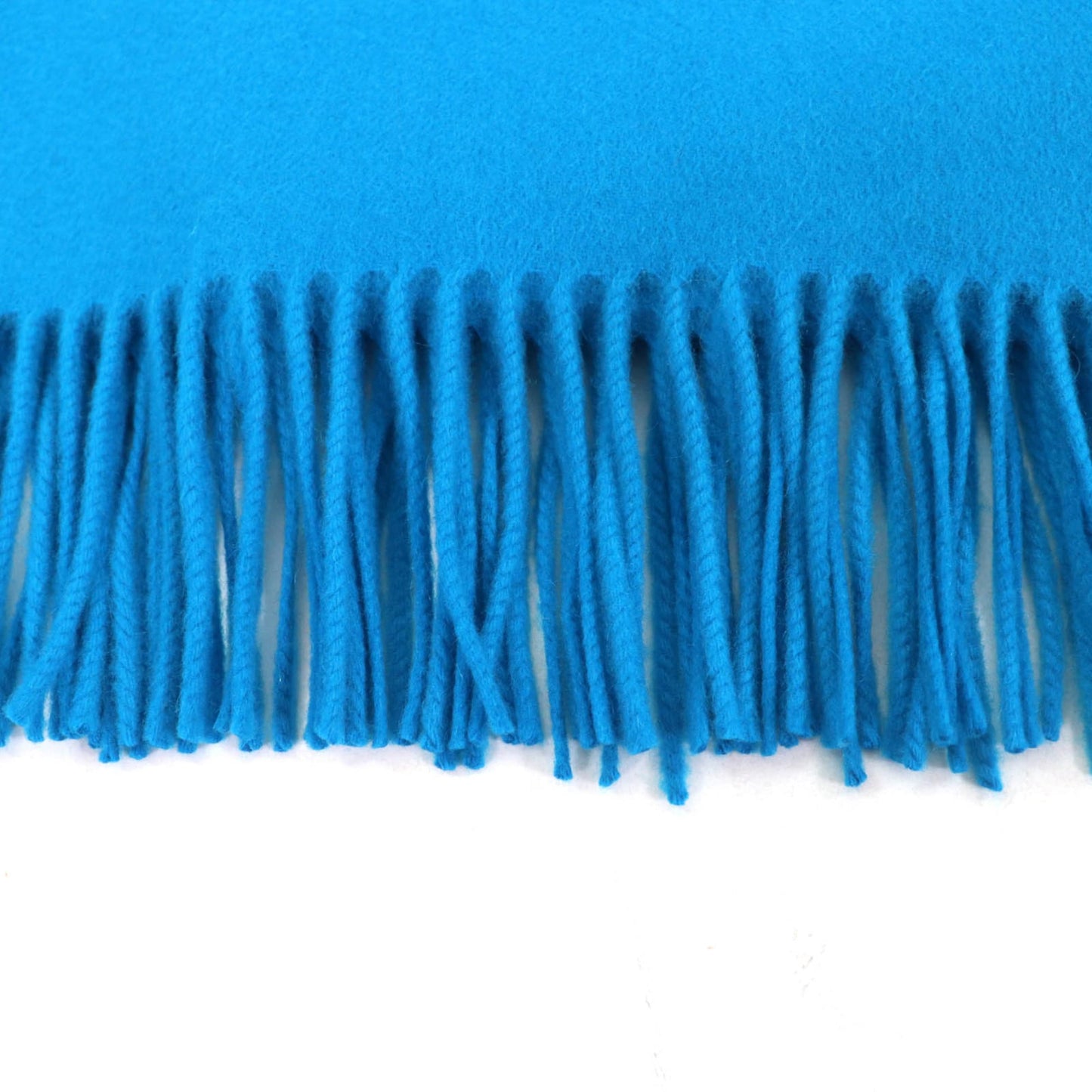 Hermes 100% Cashmere Large Stole/Shawl/Scarf With Embroidered Logo And Fringe