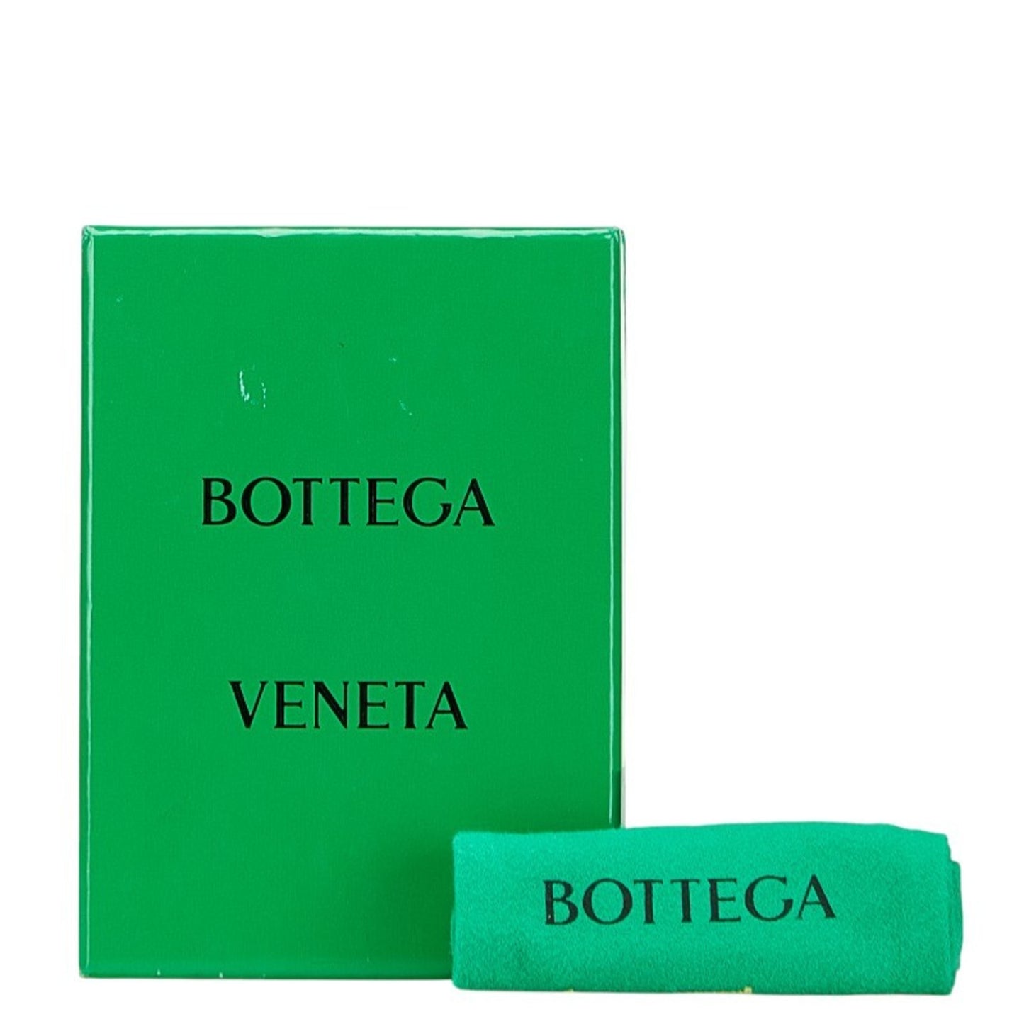 Bottega Veneta Maxi Intrecciato Cassette Business Card Case/Card Case/Pass Case In Black Leather
