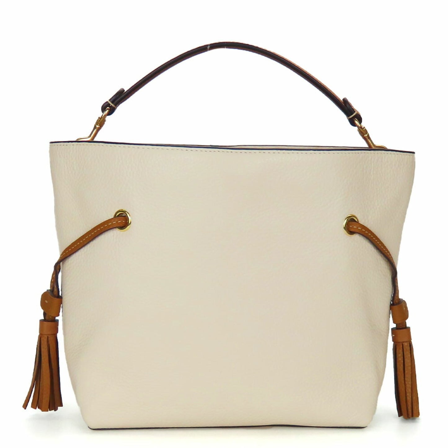 Coach Shoulder Bag Ca164 Leather White Brown