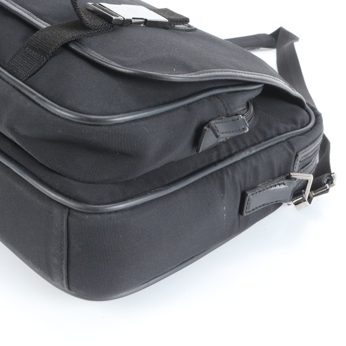 Gucci 131205 Leather 2-Way Briefcase/Tote Bag In Black