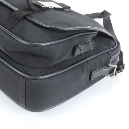 Gucci 131205 Leather 2-Way Briefcase/Tote Bag In Black