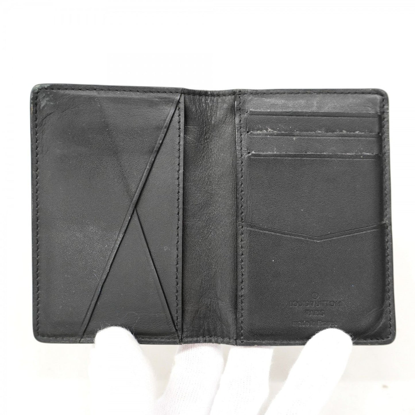 Louis Vuitton Monogram Taurillon Organizer De Poche Card Case M69044 Black