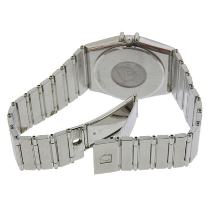 Omega Constellation Day-Date Watch 396.1070 Stainless Steel Quartz Analog Display Silver Dial