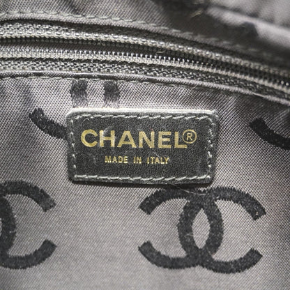 Chanel Shoulder Bag Caviar Skin Black Champagne