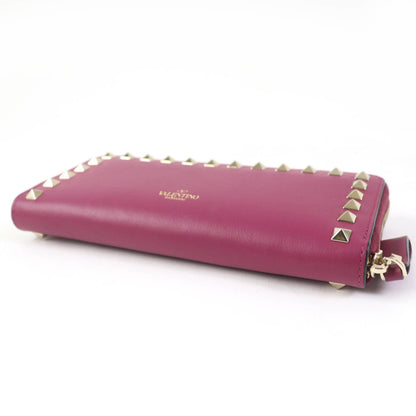 Valentino Garavani Nw0P0645 Rockstud Zip-Around Leather Long Wallet