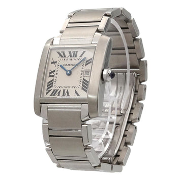 Cartier Tank Franaise Mm W51011Q3 Boys' Ivory Quartz Watch