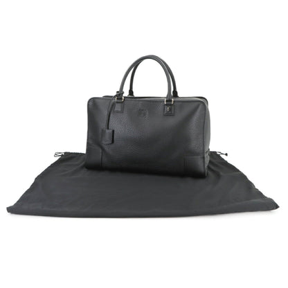 Loewe Amazona 44 Boston Bag Leather Black 352.38La02 Silver Hardware