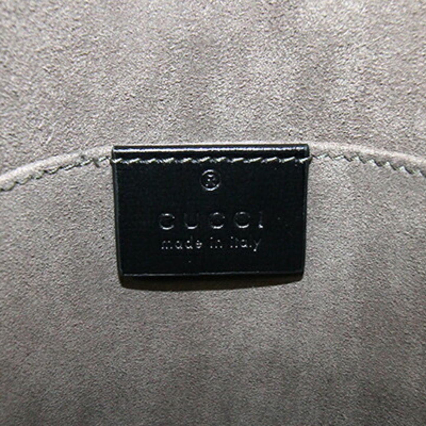 Gucci Interlocking G Clutch Bag 672956 Gray Black Pvc Leather Second Gg Supreme