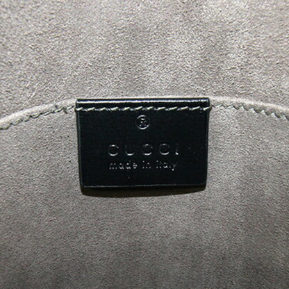 Gucci Interlocking G Clutch Bag 672956 Gray Black Pvc Leather Second Gg Supreme