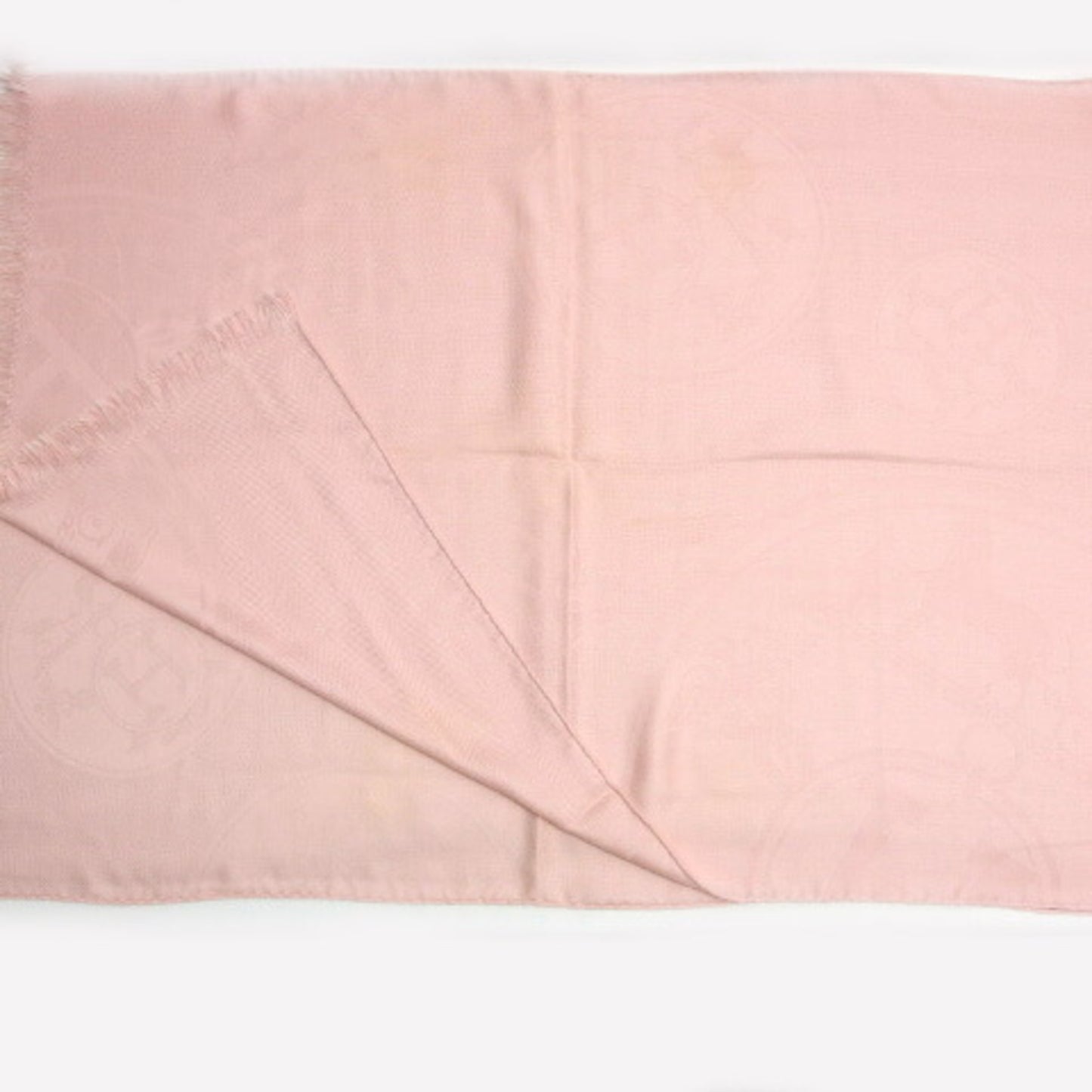 Hermes New Libris Large Stole Scarf Shawl Light Pink
