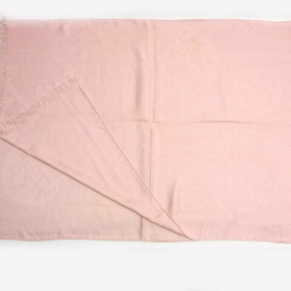Hermes New Libris Large Stole Scarf Shawl Light Pink