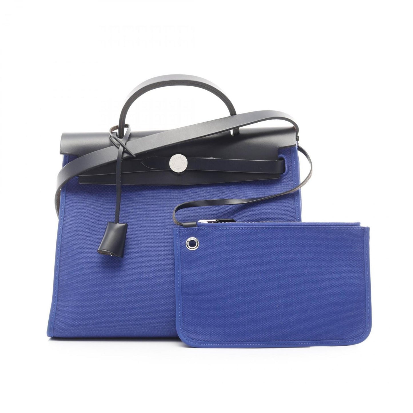 Hermes Hermes Airbag Zip Pm Handbag Canvas Leather Toile Military Vache Hunter