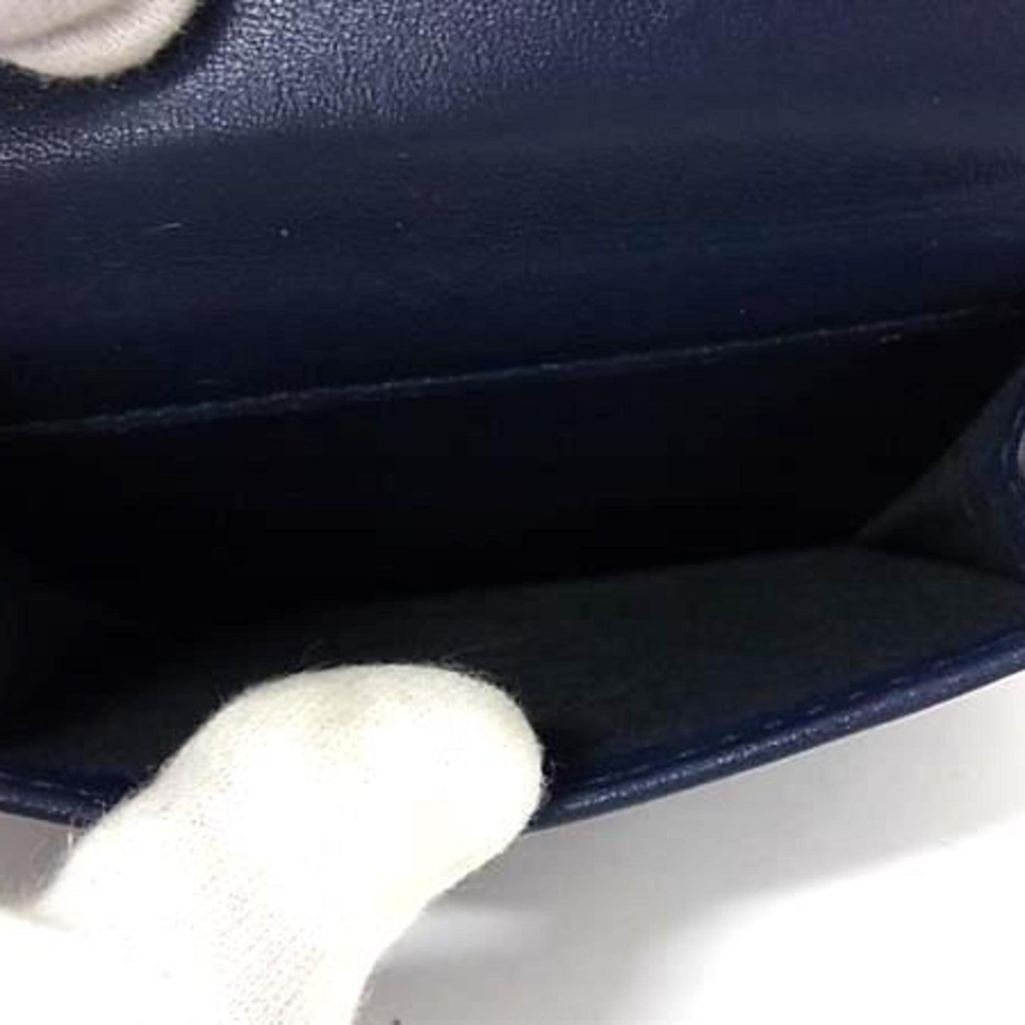 Jimmy Choo Jayden Tri-Fold Wallet In Navy Leather