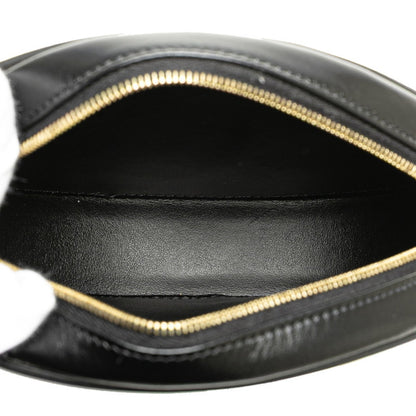 Celine Triomphe Shoulder Bag In Black Leather