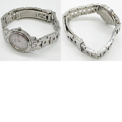 Hermes Watch Cl4.210 Clipper Quartz Pink Shell Stainless Steel Dial