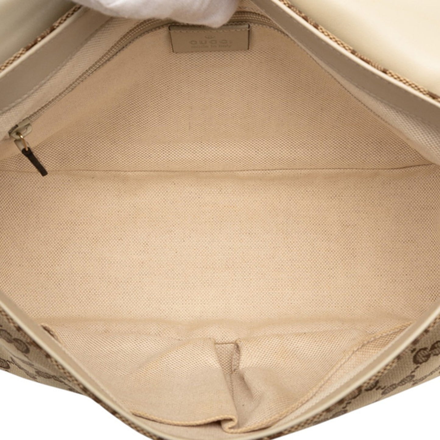 Gucci Gg Canvas Interlocking G Shoulder Bag 308452 Beige Leather