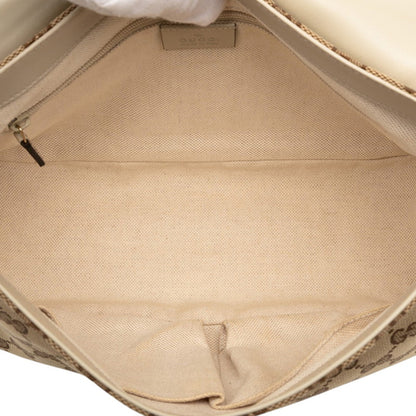 Gucci Gg Canvas Interlocking G Shoulder Bag 308452 Beige Leather
