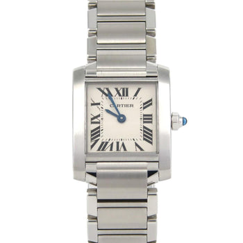 Cartier Tank Franaise Sm W51008Q3 Stainless Steel Quartz Watch