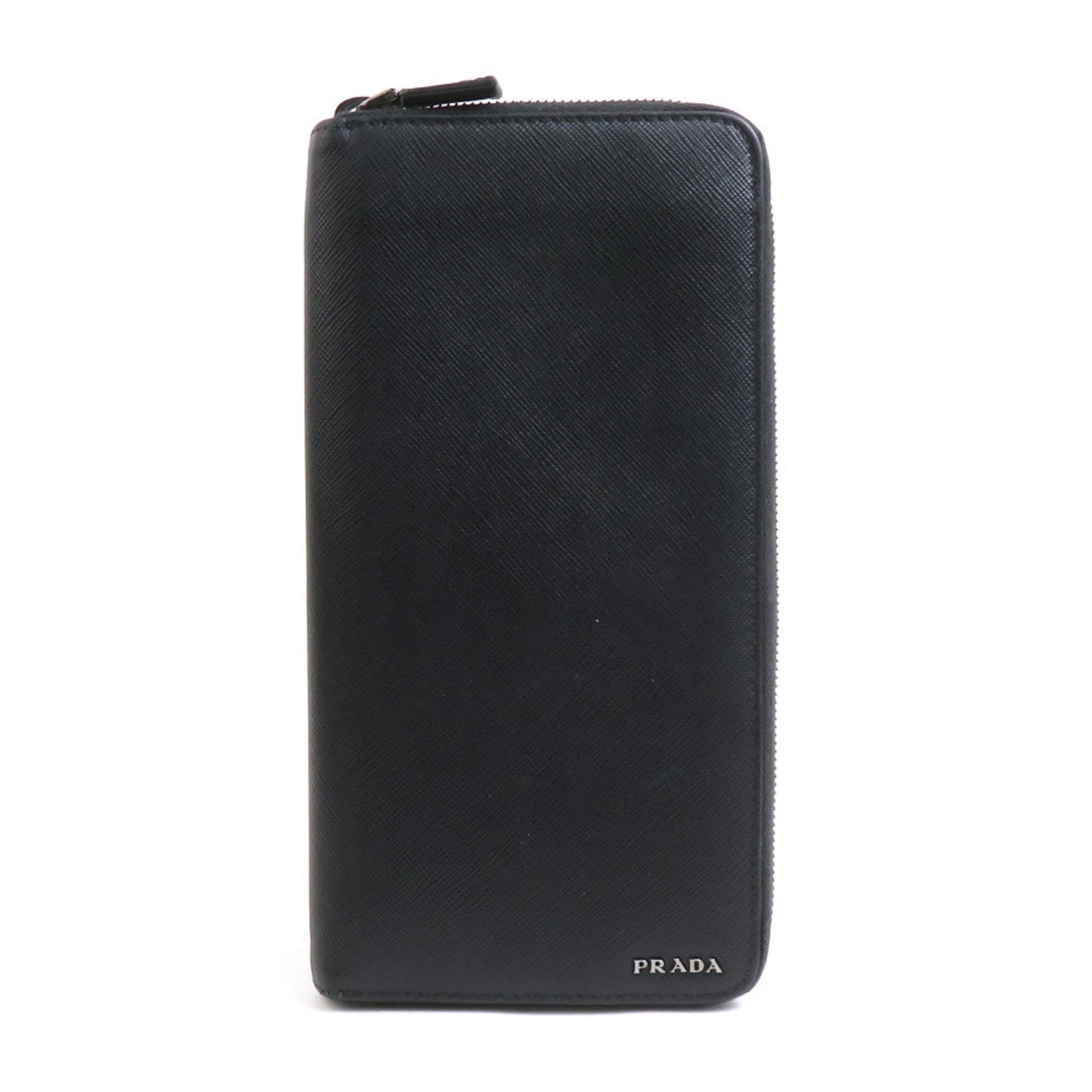 Prada Organizer Long Wallet In Black Leather