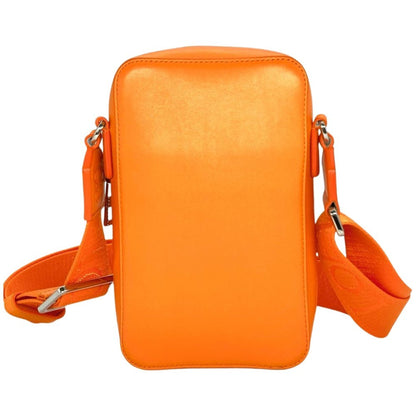 Loewe Vertical Crossbody Pocket Shoulder Bag Leather Orange