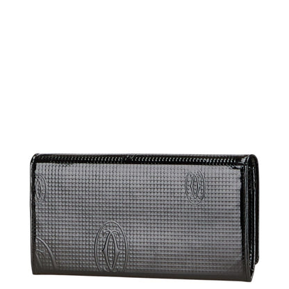 Cartier Happy Birthday Long Wallet Black Enamel
